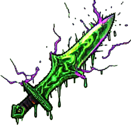 Espada de Veneno (Efectos) — sprite pixel art 256×256