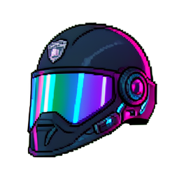 Polizeihut-Visor — 256×256 Pixel-Art-Sprite