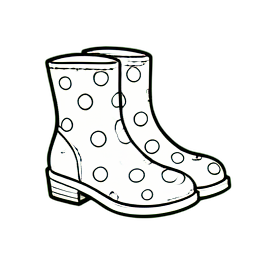 Botas de lunares — sprite pixel art 256×256