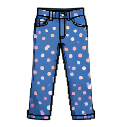 Jeans de lunares — sprite pixel art 256×256