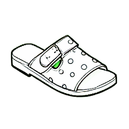 Sandalias de lunares — sprite pixel art 256×256