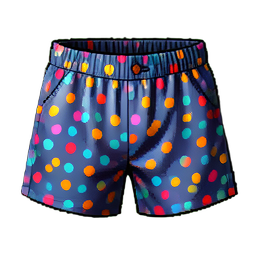 Shorts de lunares — sprite pixel art 256×256