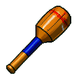 Maillet de polo long — sprite pixel art 256×256