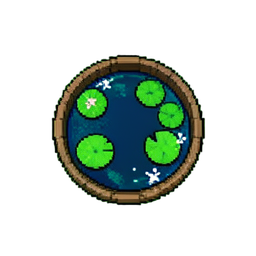 Teich (16-Bit) — 256×256 Pixel-Art-Sprite