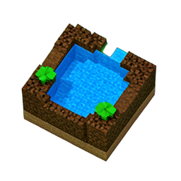 Lago (Voxel) — sprite pixel art 256×256