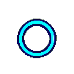 Portal Blue (Low-Res) - 256x256 pixel art sprite