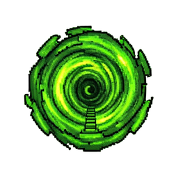 Portal Green (16-Bit) - 256x256 pixel art sprite