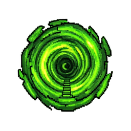 포털 그린 (16비트) — 256×256 픽셀 아트 스프라이트