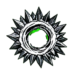 Portal Red (1-Bit) - 256x256 pixel art sprite