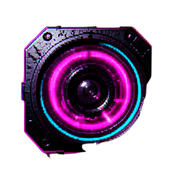 Portal Red (Cyberpunk) - 256x256 pixel art sprite