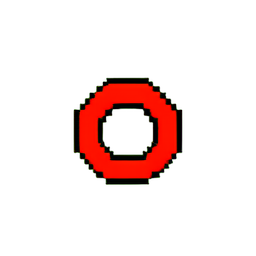 Portal Red (Low-Res) - 256x256 pixel art sprite