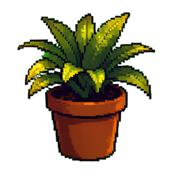 Pot Plant - 256x256 pixel art sprite