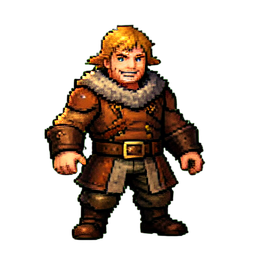Potion Merchant — 256×256 pixel art sprite