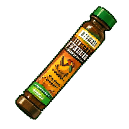 Tubo de comedero para aves — sprite pixel art 256×256