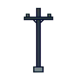 Strommast — 256×256 Pixel-Art-Sprite