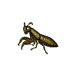 Mantis priant — sprite pixel art 256×256