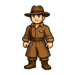 Main du pasteur — sprite pixel art 256×256