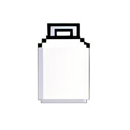 Bolsa de receta blanca — sprite pixel art 256×256