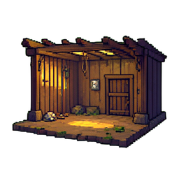 Prison Yard - 256x256 pixel art sprite