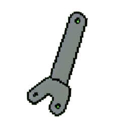 Hélice de três pás — sprite pixel art 256×256