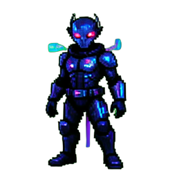 Psychischer Agent — 256×256 Pixel-Art-Sprite