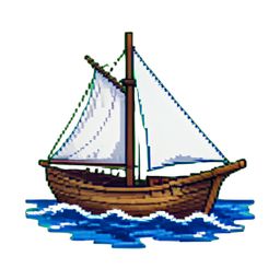 Poteau plat à pointe — sprite pixel art 256×256