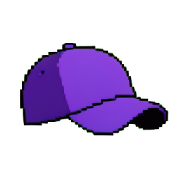 Boné roxo — sprite pixel art 256×256