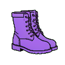 Bottes violettes — sprite pixel art 256×256