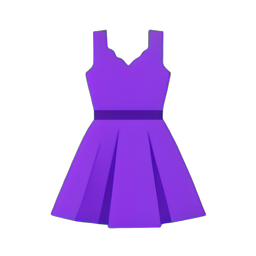 Vestido morado de verano — sprite pixel art 256×256