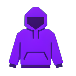 Sweat à capuche violet — sprite pixel art 256×256
