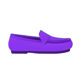 Mocassins violets — sprite pixel art 256×256