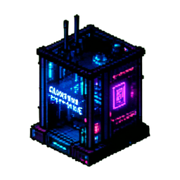 Quarantänebarrierefeld — 256×256 Pixel-Art-Sprite