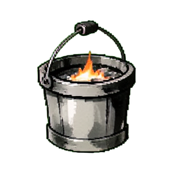 Seau d'eau — sprite pixel art 256×256