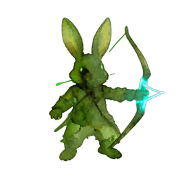 Rabbit Archer (Atmospheric) - 256x256 pixel art sprite