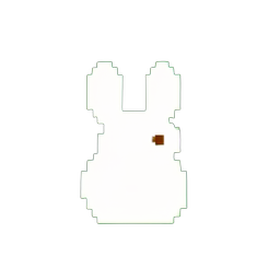Caçador de coelhos (Baixa resolução) — sprite pixel art 256×256