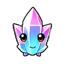 Mythischer Fokuskristall — 256×256 Pixel-Art-Sprite