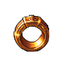 Anel de Força Radiante — sprite pixel art 256×256