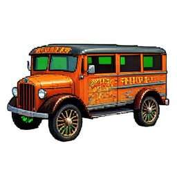 Wagon Radio Flyer — sprite pixel art 256×256