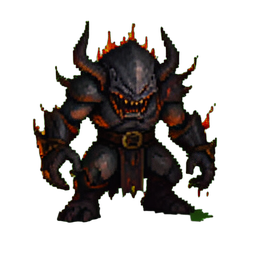 Rage Demon Berserker — 256×256 pixel art sprite