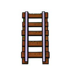 Railroad Track — 256×256 pixel art sprite