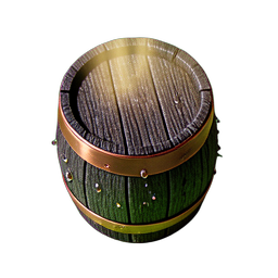Rain Barrel (HD-2D) - 256x256 pixel art sprite