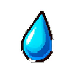 雨粒 — 256×256 ピクセルアートスプライト