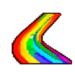 Rainbow Road - 256x256 pixel art sprite