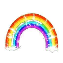 Rainbow Trail Arc — 256×256 pixel art sprite