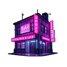 Ramen-Neon — 256×256 Pixel-Art-Sprite