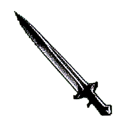 Rapier (1-Bit) — 256×256 pixel art sprite
