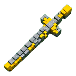Rapier (Voxel) — 256×256 Pixel-Art-Sprite