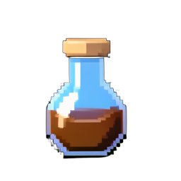 Potion de Santé Rare — sprite pixel art 256×256