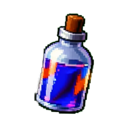 Elixir de Velocidad Raro — sprite pixel art 256×256