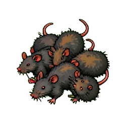 Rat Swarm (16-Bit) - 256x256 pixel art sprite